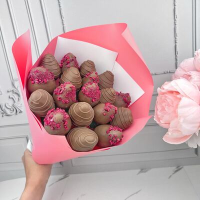 Букет из клубники в шоколаде № 424